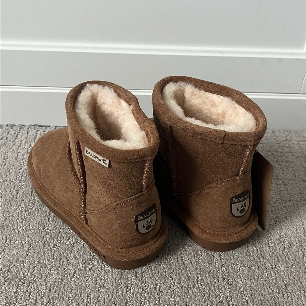 Brand new BearPaw Kids Tan Suede Boots